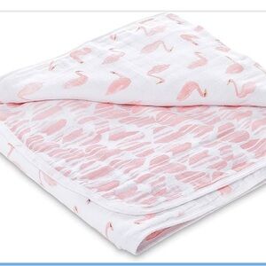 aden + anais Essentials Dream pink Blanket, Muslin Baby Blankets in Swan